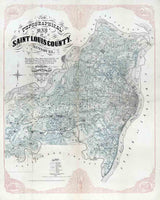 1857 Topo Map of Saint Louis County Missouri