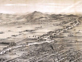 1869 Panoramic Map of San Jose California