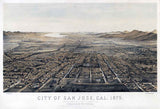 1875 Panoramic Map of City of San Jose California