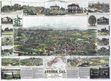 1887 Panoramic Map of Auburn California
