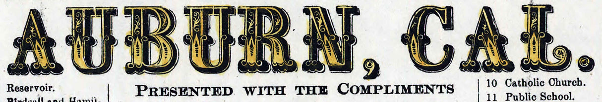 1887 Panoramic Map of Auburn California