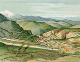 1890 Panoramic Map of Pikes Peak Colorado - Colorado Springs