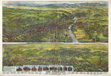 1894 Panoramic Map of Los Angeles California