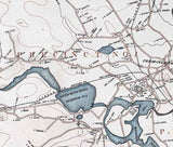 1895 Map of the Town of Framingham Massachusetts