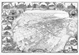 1898 Panoramic Map of Santa Barbara California