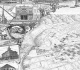 1898 Panoramic Map of Santa Barbara California