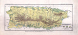 1899 Map of Puerto Rico Showing Distribution of Crop Lands