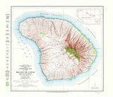 1925 Topo Map of Island of Lanai Hawaii