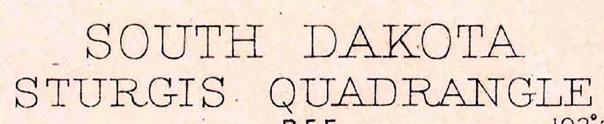 1899 Topo Map of Sturgis South Dakota Quadrangle