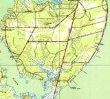 1940 Topo Map of Hollingers Island Alabama Quadrangle