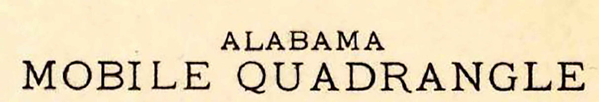 1940 Topo Map of Mobile Alabama Quadrangle