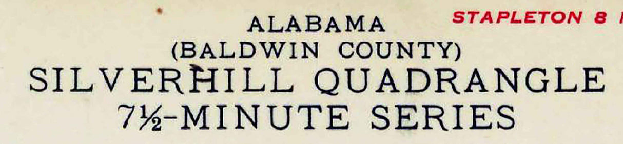 1940 Topo Map of Silverhill Alabama Quadrangle