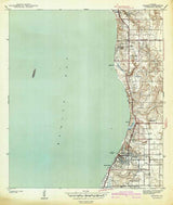 1941 Topo Map of Daphne Alabama Quadrangle