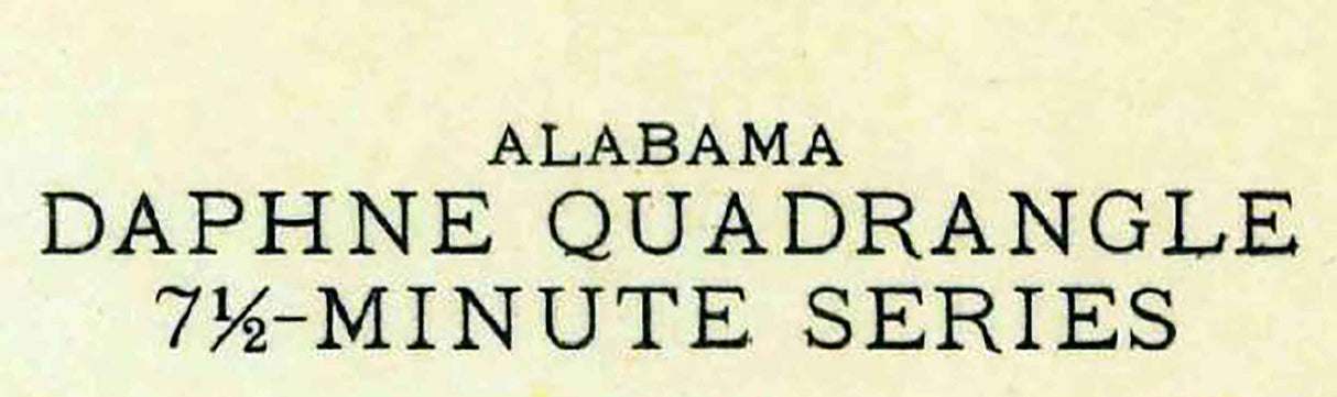 1941 Topo Map of Daphne Alabama Quadrangle