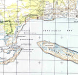 1944 Topo Map of Fort Barrancas Florida Quadrangle