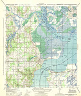 1944 Topo Map of Peridido Bay North Florida Quadrangle