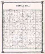 1884 Map of Battle Hill Township McPherson County Kansas