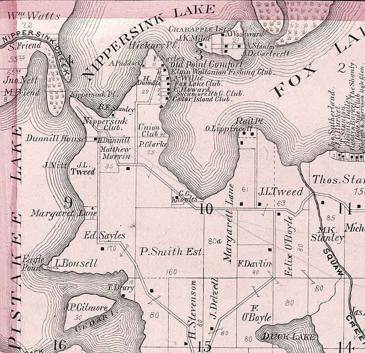 1885 Map of Grant Township Lake County Illinois