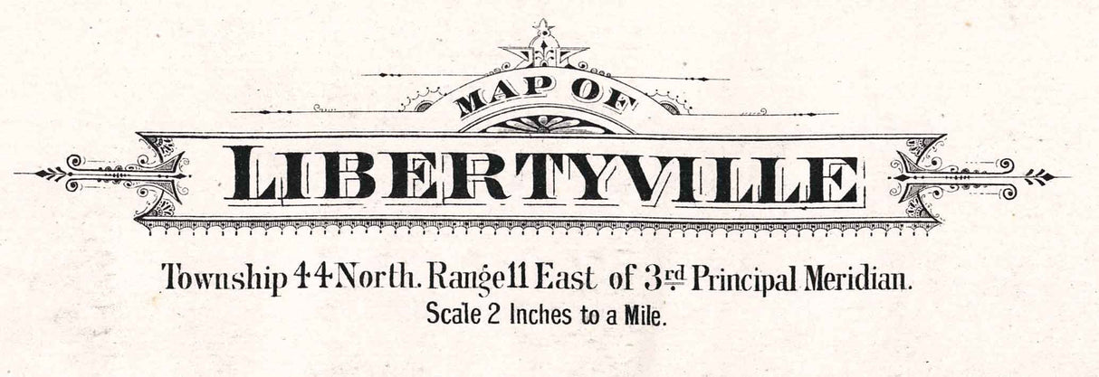 1885 Map of Libertyville Township Lake County Illinois