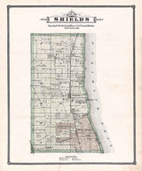 1885 Map of Shields Township Lake County Illinois