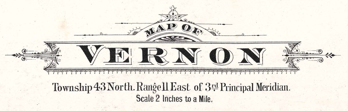 1885 Map of Vernon Township Lake County Illinois
