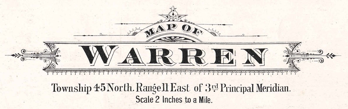 1885 Map of Warren Township Lake County Illinois