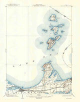 1903 Topo Map of Put In Bay Ohio Quadrangle Lake Erie