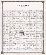 1884 Map of Canton Township McPherson County Kansas
