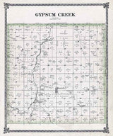 1884 Map of Gypsum Creek Township McPherson County Kansas