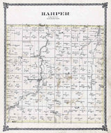 1884 Map of Harper Township McPherson County Kansas