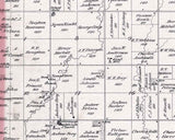 1884 Map of Hayes Township McPherson County Kansas