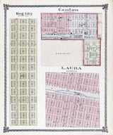 1884 Map of King City Canton Laura McPherson County Kansas