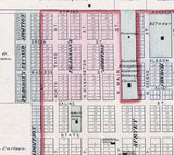 1884 Map of Lindsborg McPherson County Kansas