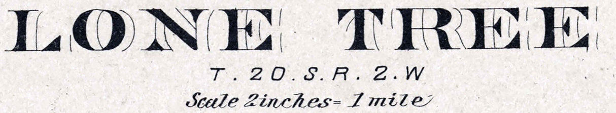 1884 Map of Lone Tree Township McPherson County Kansas