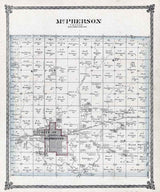 1884 Map of McPherson Township McPherson County Kansas