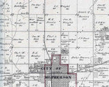 1884 Map of McPherson Township McPherson County Kansas