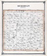 1884 Map of Meridian Township McPherson County Kansas