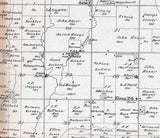 1884 Map of Meridian Township McPherson County Kansas