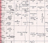 1884 Map of Mound Township McPherson County Kansas