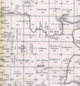 1884 Map of Sharps Creek Township McPherson County Kansas