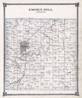 1884 Map of Smoky Hill Township McPherson County Kansas