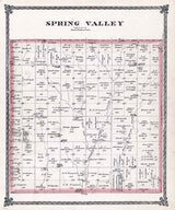 1884 Map of Spring Valley Township McPherson County Kansas