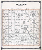 1884 Map of Superior Township McPherson County Kansas