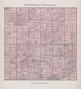 1905 Map of Harrison Township Paulding County Ohio