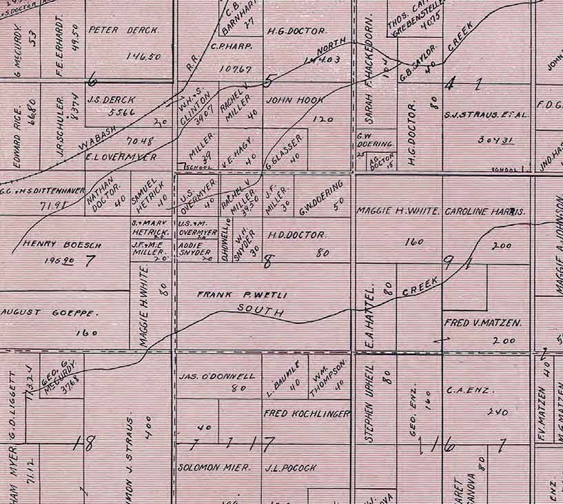 1905 Map of Harrison Township Paulding County Ohio