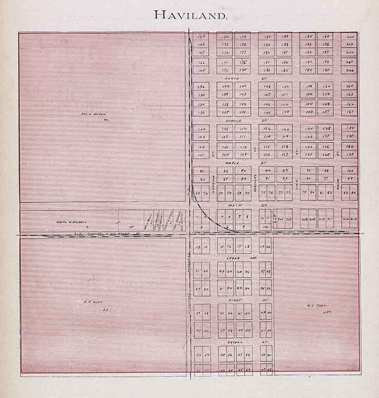 1905 Map of Haviland Paulding County Ohio