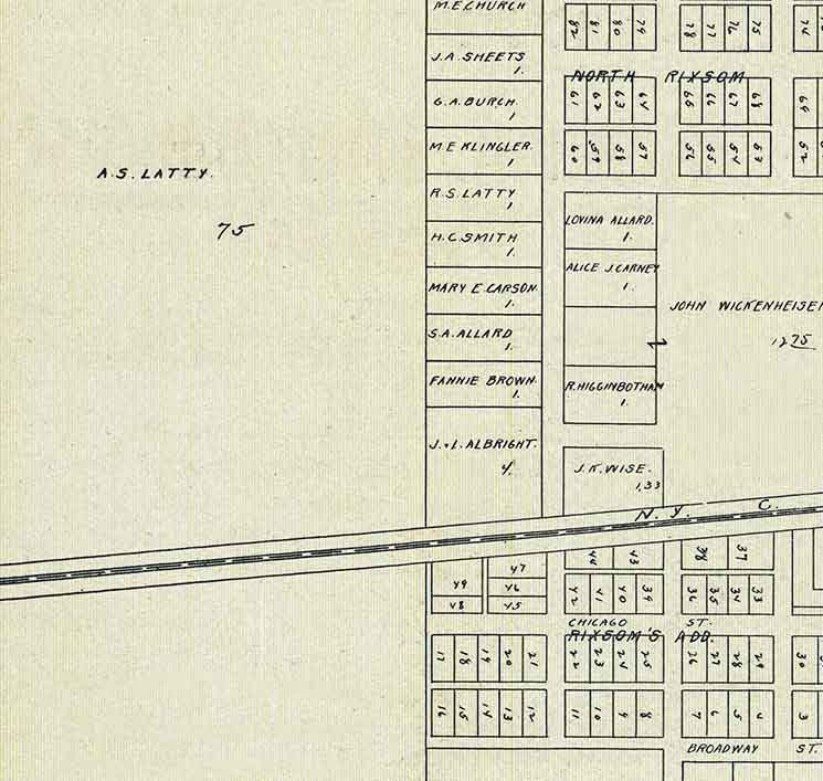 1905 Map of Latty Paulding County Ohio