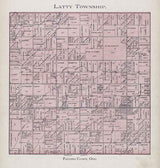 1905 Map of Latty Township Paulding County Ohio