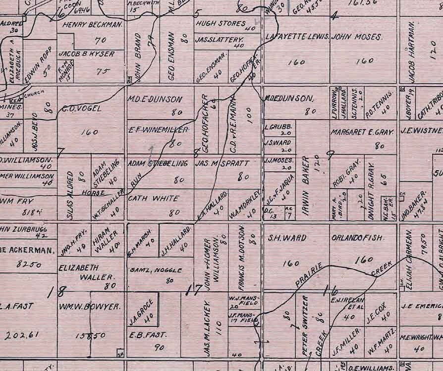 1905 Map of Latty Township Paulding County Ohio