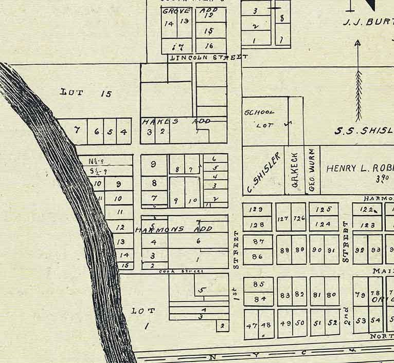 1905 Map of Oakwood Paulding County Ohio